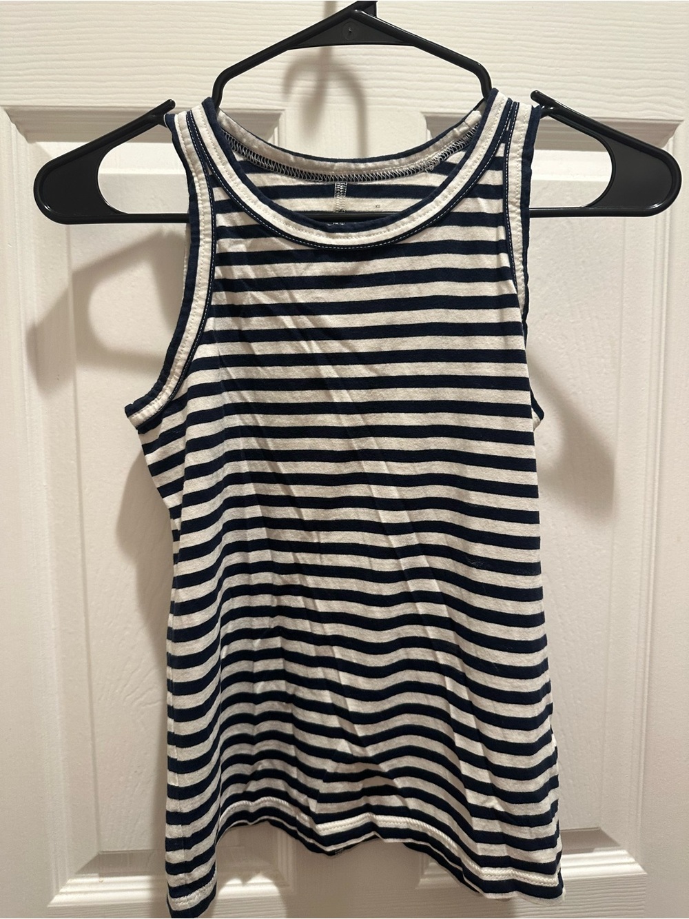 Everlane Navy and White Striped Tank Top 100% organic cotton